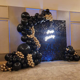 Black Shimmer Backdrop Rental Toronto – Luxury Sequin Wall for Events