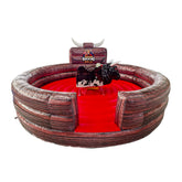 inflatable mechanical bull ride fuego edition red arena western rodeo for event rentals – ships worldwide