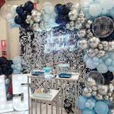 Silver Shimmer Backdrop Rental Toronto – Modern Sequin Wall for Events