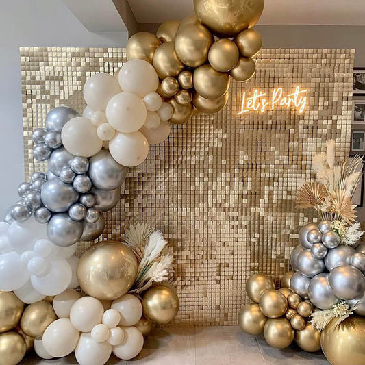 Champagne Shimmer Backdrop Rental Toronto – Elegant Sequin Wall for Events