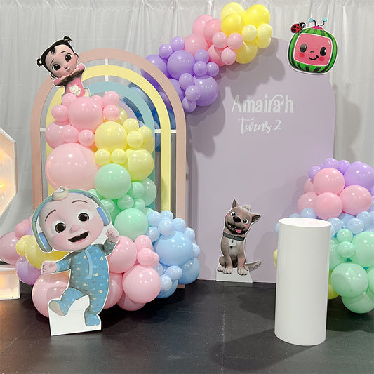 Cocomelon Rainbow Party – DIY Balloon Garland Kit