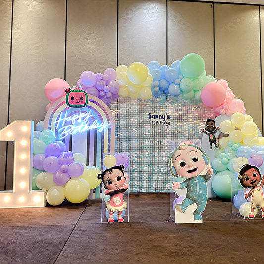 Cocomelon Rainbow Party – DIY Balloon Garland Kit