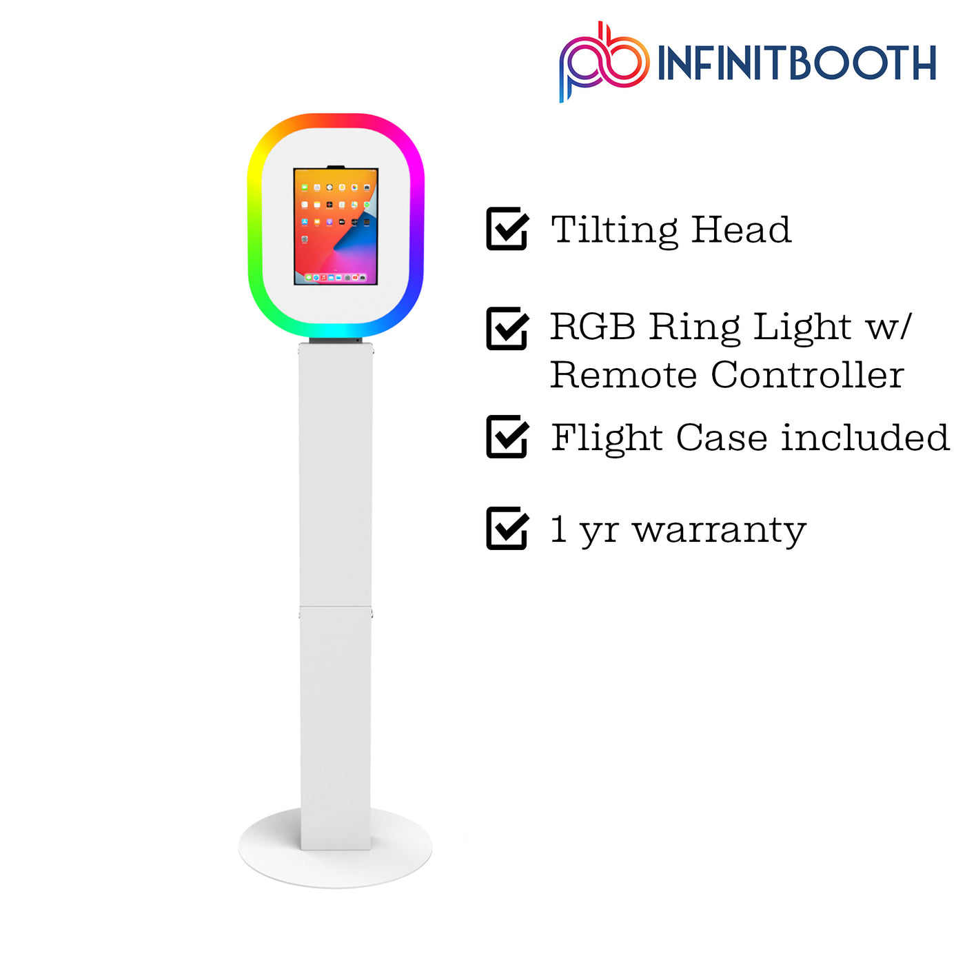 GlowSnap iPad Photo Booth – Portable LED Shell for Weddings & Events