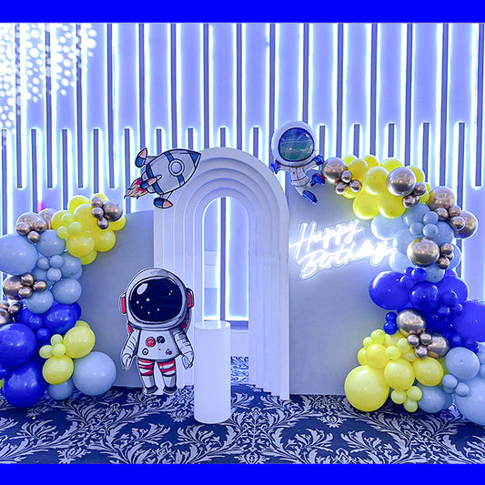 Space theme balloon decor