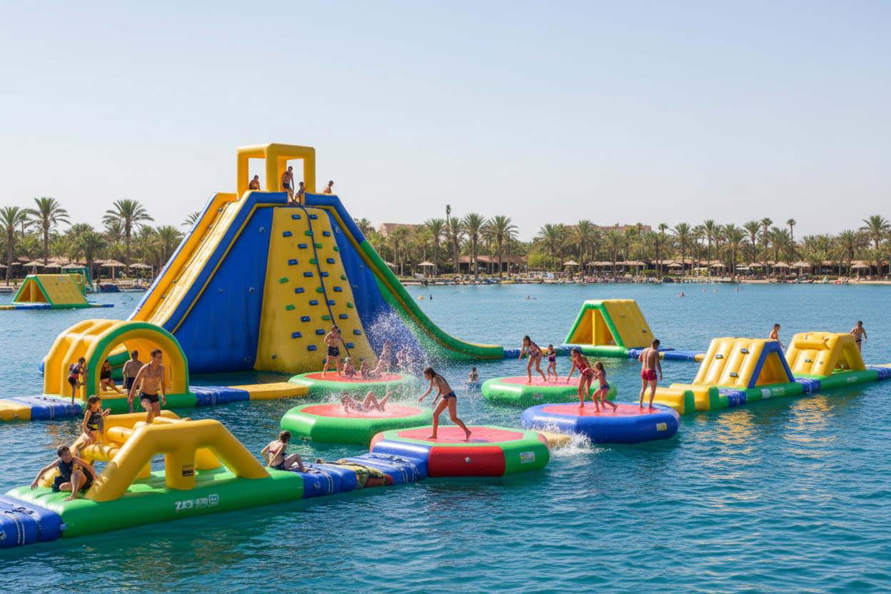 water obstacle course