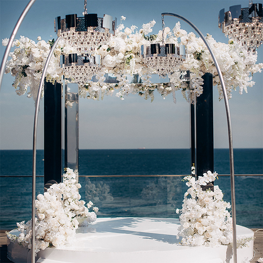 Chuppah with Faux flowers