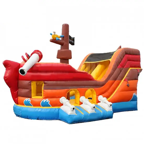 Load image into Gallery viewer, Pirate Ship Inflatable Slide

