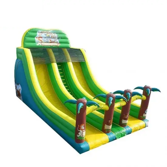 Inflatable Jungle Double Line Slide