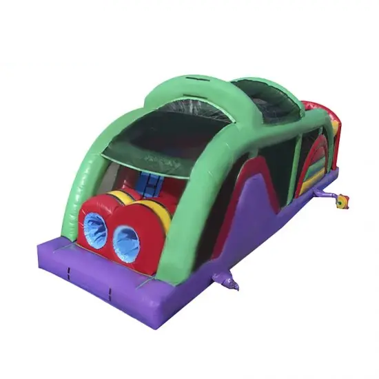Purple and Green Obstacle Course – Commercial Inflatable Obstacle Course