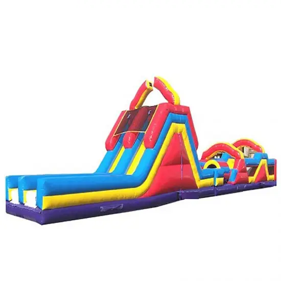 70ft Inflatable Obstacle Course – Commercial Two Lane Obstacle Course