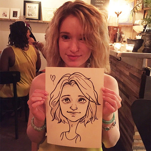 Professional caricature drawing service in Toronto for events, parties, and weddings. Fun and personalized caricatures of guests