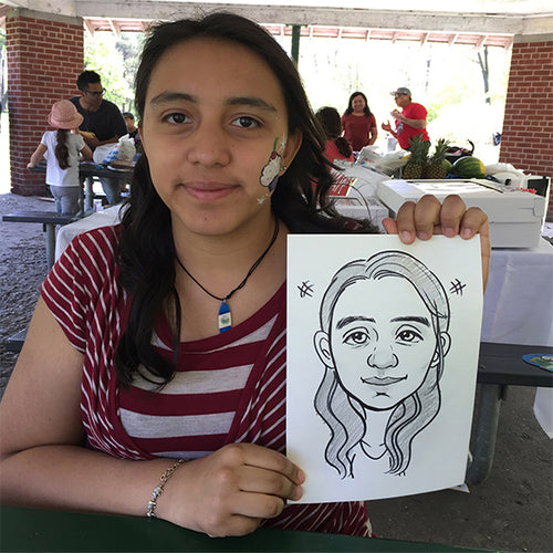 Load image into Gallery viewer, Professional caricature drawing service in Toronto for events, parties, and weddings. Fun and personalized caricatures of guests.
